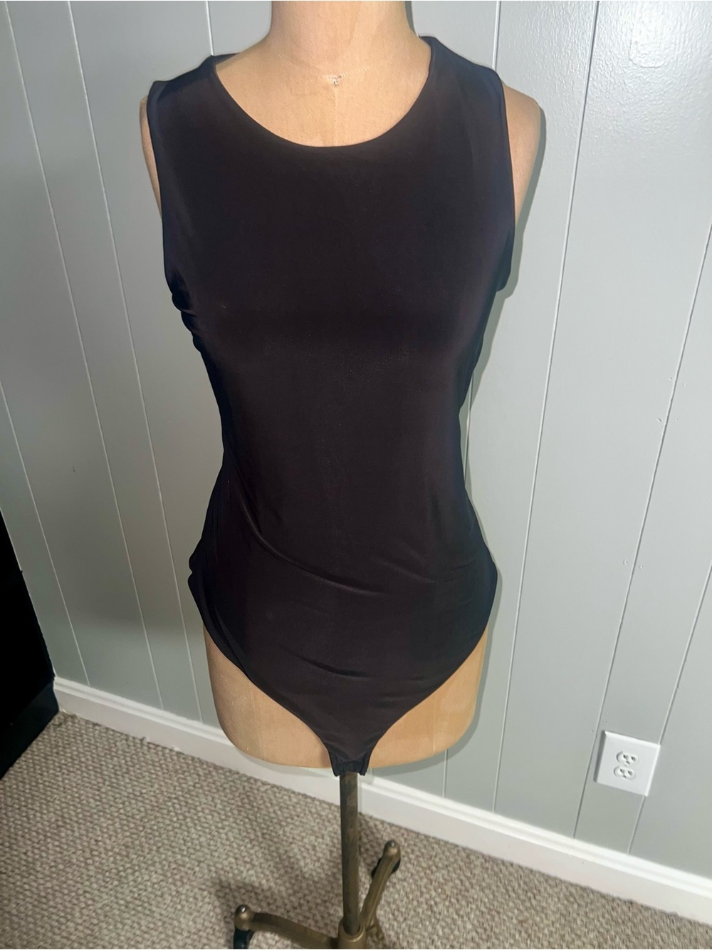 PLT Slinky Sleeveless Black Women’s Bodysuit